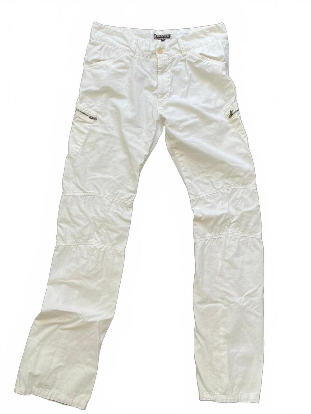 Mason's White Cotton Utility Cargo Pants Size 46